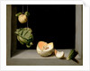 Quince, Cabbage, Melon, and Cucumber, c.1602 by Juan Sanchez Cotan