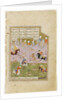 Khosrow and Shirin hunting lions, c.1580 by Persian School
