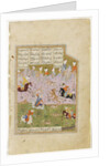 Khosrow and Shirin hunting lions, c.1580 by Persian School