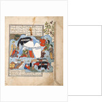 A sleeping man is decapitated in his tent, c.1560 by Persian School