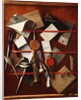Feigned Letter Rack with Writing Implements, c.1655 by Samuel van Hoogstraten
