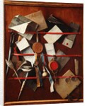 Feigned Letter Rack with Writing Implements, c.1655 by Samuel van Hoogstraten