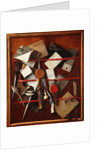 Feigned Letter Rack with Writing Implements, c.1655 by Samuel van Hoogstraten