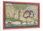 The Five Siddhas Make Their Way to the Kailasha Mountains, c.1820 by Purkhu Purkhu