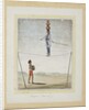 Acrobat on a tightrope, drummer below, c.1820 by Indian School