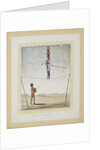 Acrobat on a tightrope, drummer below, c.1820 by Indian School