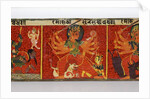 Detail from a Devimahatmya manuscript cover by Nepalese School