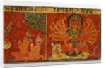 Detail from a Devimahatmya manuscript cover by Nepalese School