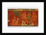 Detail from a Devimahatmya manuscript cover by Nepalese School