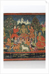 Detail from a Buddhist manuscript cover by Nepalese School
