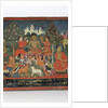 Detail from a Buddhist manuscript cover by Nepalese School