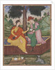 A man and woman seated beneath a tree, c.1590 by Indian School