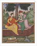 A man and woman seated beneath a tree, c.1590 by Indian School