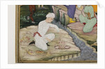 Picnicking in the course of a hunt, detail, c.1615 by Indian School