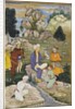 Picnicking in the course of a hunt, c.1615 by Indian School
