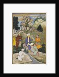 Picnicking in the course of a hunt, c.1615 by Indian School
