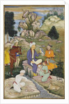 Picnicking in the course of a hunt, c.1615 by Indian School