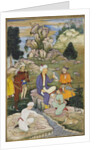 Picnicking in the course of a hunt, c.1615 by Indian School