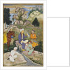 Picnicking in the course of a hunt, c.1615 by Indian School