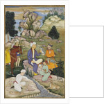Picnicking in the course of a hunt, c.1615 by Indian School