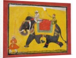 A raja riding an elephant, c.1690 by Indian School