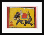 A raja riding an elephant, c.1690 by Indian School