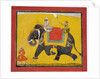 A raja riding an elephant, c.1690 by Indian School