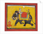 A raja riding an elephant, c.1690 by Indian School