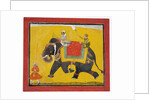 A raja riding an elephant, c.1690 by Indian School