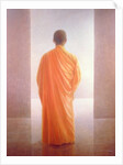 Young Monk, back view, Vietnam by Lincoln Seligman