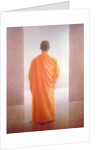Young Monk, back view, Vietnam by Lincoln Seligman