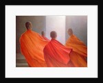 Four Monks on Temple Steps by Lincoln Seligman