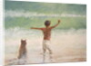 Boy and Dog, Lifeguard by Lincoln Seligman