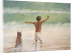 Boy and Dog, Lifeguard by Lincoln Seligman
