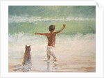 Boy and Dog, Lifeguard by Lincoln Seligman