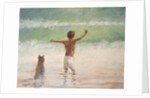 Boy and Dog, Lifeguard by Lincoln Seligman
