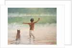 Boy and Dog, Lifeguard by Lincoln Seligman