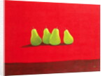 Pears on Red Cloth by Lincoln Seligman