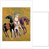 3 Horses, 1975 by Laila Shawa