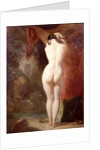 Diana standing by a waterfall by William Etty