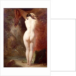 Diana standing by a waterfall by William Etty