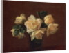 Yellow Roses by Ignace Henri Jean Fantin-Latour