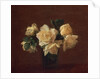 Yellow Roses by Ignace Henri Jean Fantin-Latour