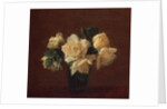Yellow Roses by Ignace Henri Jean Fantin-Latour