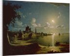 Moonlight Scene, Southampton, 1820 by Sebastian Pether