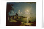 Moonlight Scene, Southampton, 1820 by Sebastian Pether