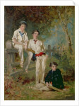 Three Young Cricketers, c.1883 by George Elgar Hicks