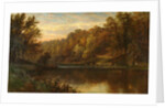 Swanbourne Lake Autumn, Arundel Park Sunset, 1883 by Alfred Augustus Glendening