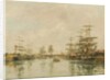 Port d'Honfleur by Eugene Louis Boudin