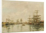 Port d'Honfleur by Eugene Louis Boudin